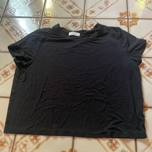 Babaton Black Cropped T shirt